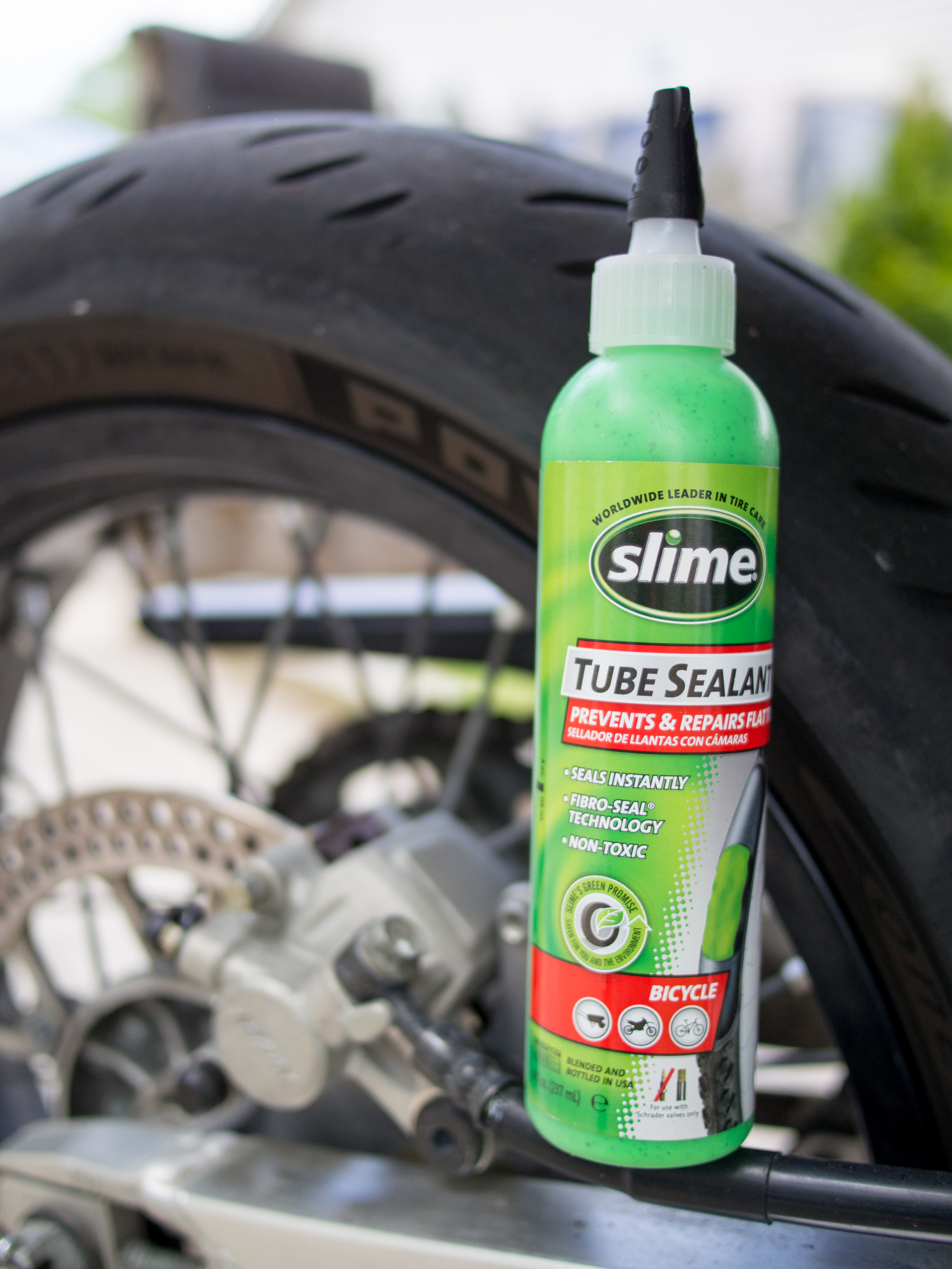 slime in dirt bike tire